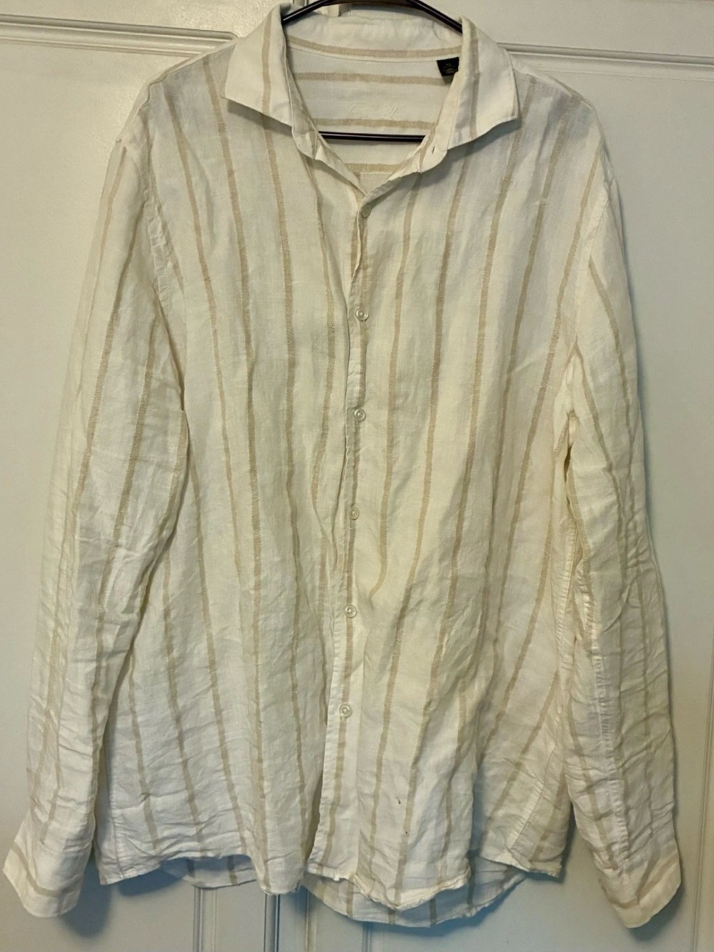 Mens Linen Tasso Elba Work Business Office Relaxed Shirt XL